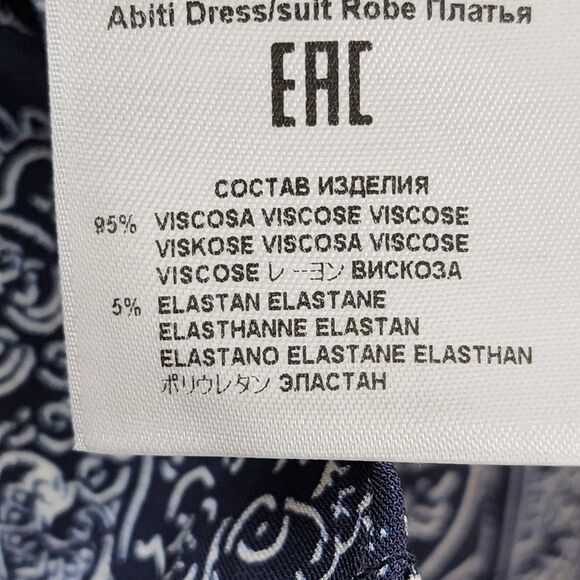 Etro Women's Monochrome Paisley Printed Midi Dress With Ruffle - 48 - Picture 9 of 9